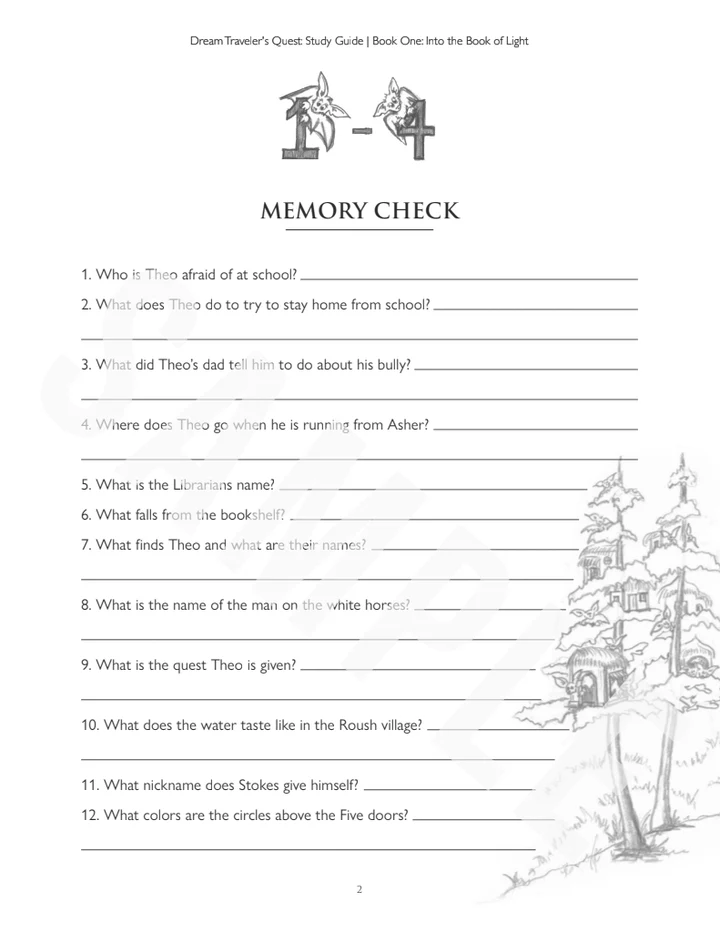 The Dream Traveler's Quest Printable Workbooks (Ages 7-12) - Image 3